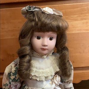 Vintage Porcelain doll 16” made in 1990